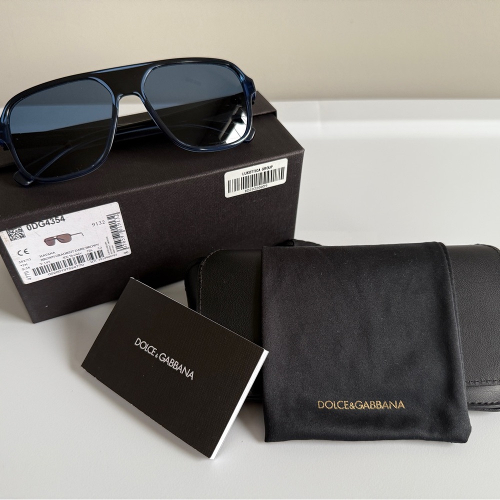 Dolce & Gabbana Blue Transparent Sunglasses - Picture 12 of 12